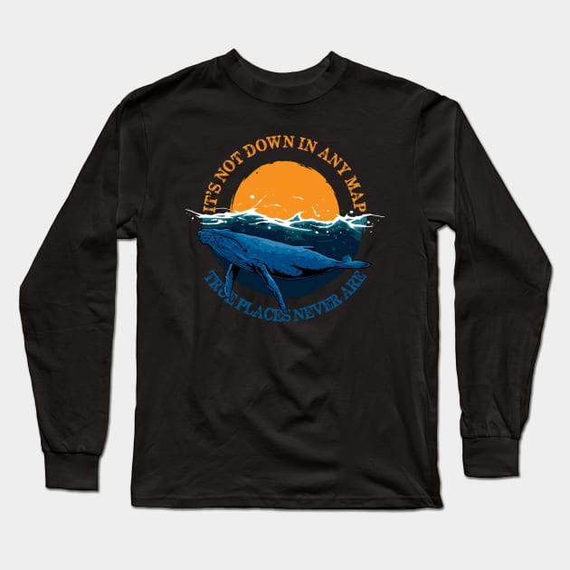 Tribute To Moby - It's Not Down In Any Map Long Sleeve T-Shirt by Mandra